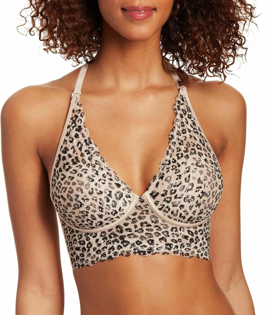 Maidenform Women's Wireless Lace Bralette - Convertible Longline Comfort Bra for Everyday Wear