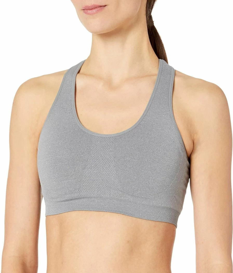 Jockey Women's Seamless Sports Bra - Mid Impact, Removable Cups, Comfort Fit Workout Bra