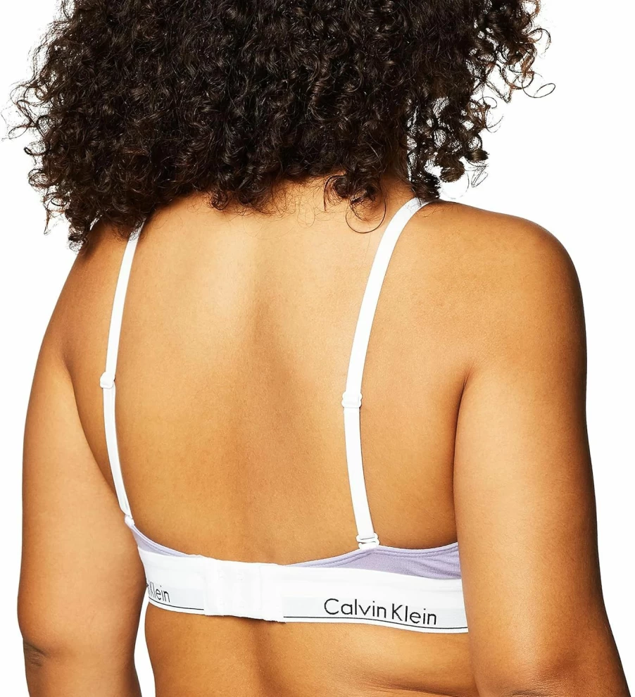 Calvin Klein Women's Modern Cotton Triangle Bra - Comfortable Wireless Lingerie for Everyday Wear