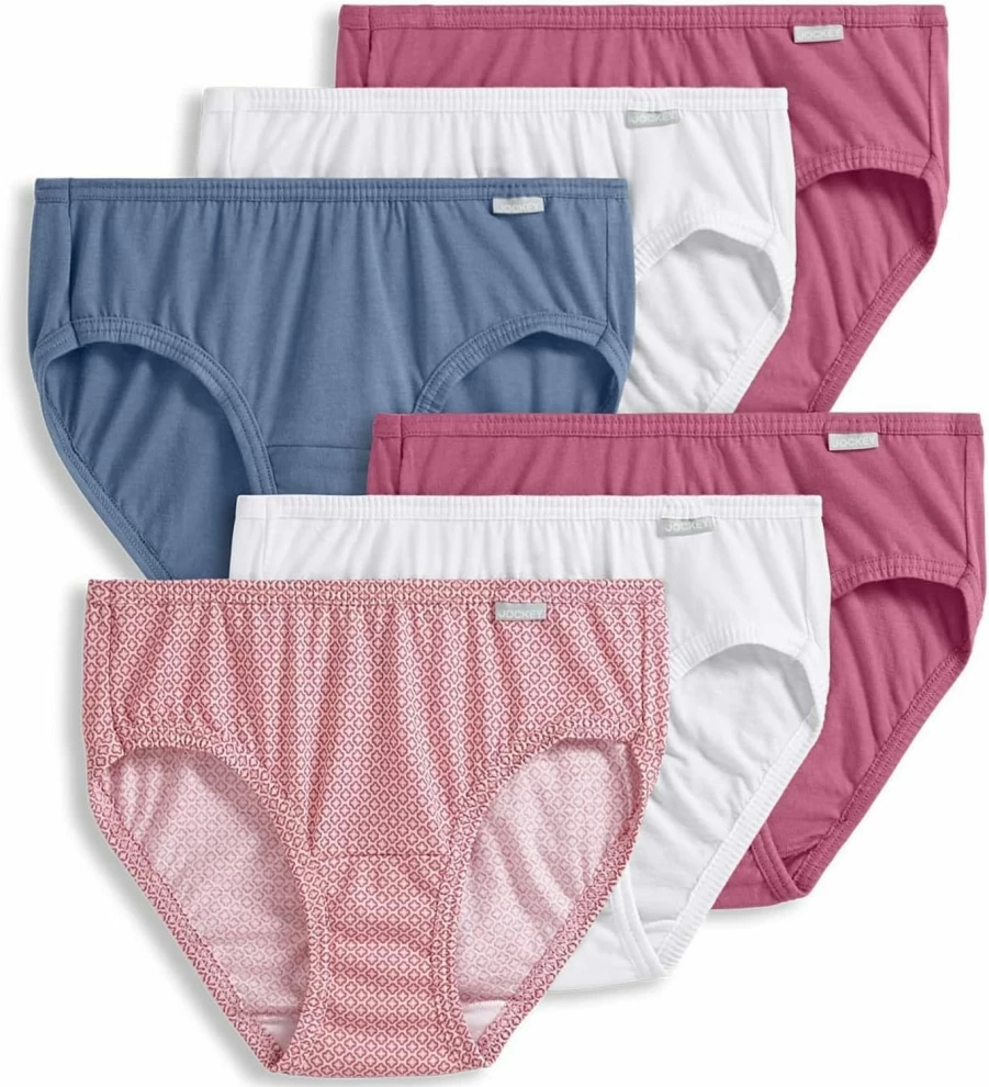 Jockey Women's Elance Bikini Underwear 6-Pack - Soft Comfort Cotton Panties Multipack