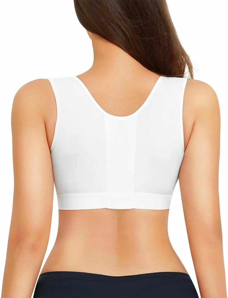 BRABIC Post Surgery Mastectomy Bra for Women - Front Closure Wireless Comfort with Adjustable Straps for Everyday Support