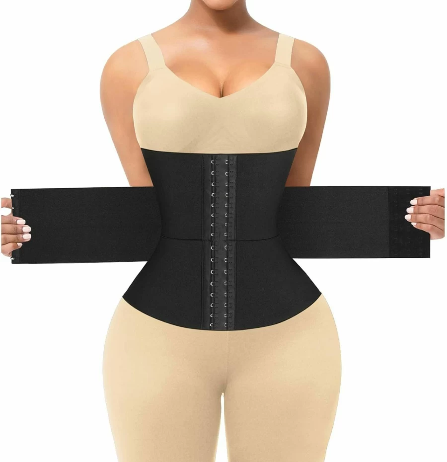 FeelinGirl Adjustable Waist Trainer for Women - Seamless Underbust Corset Cincher for Workout & Body Shaping