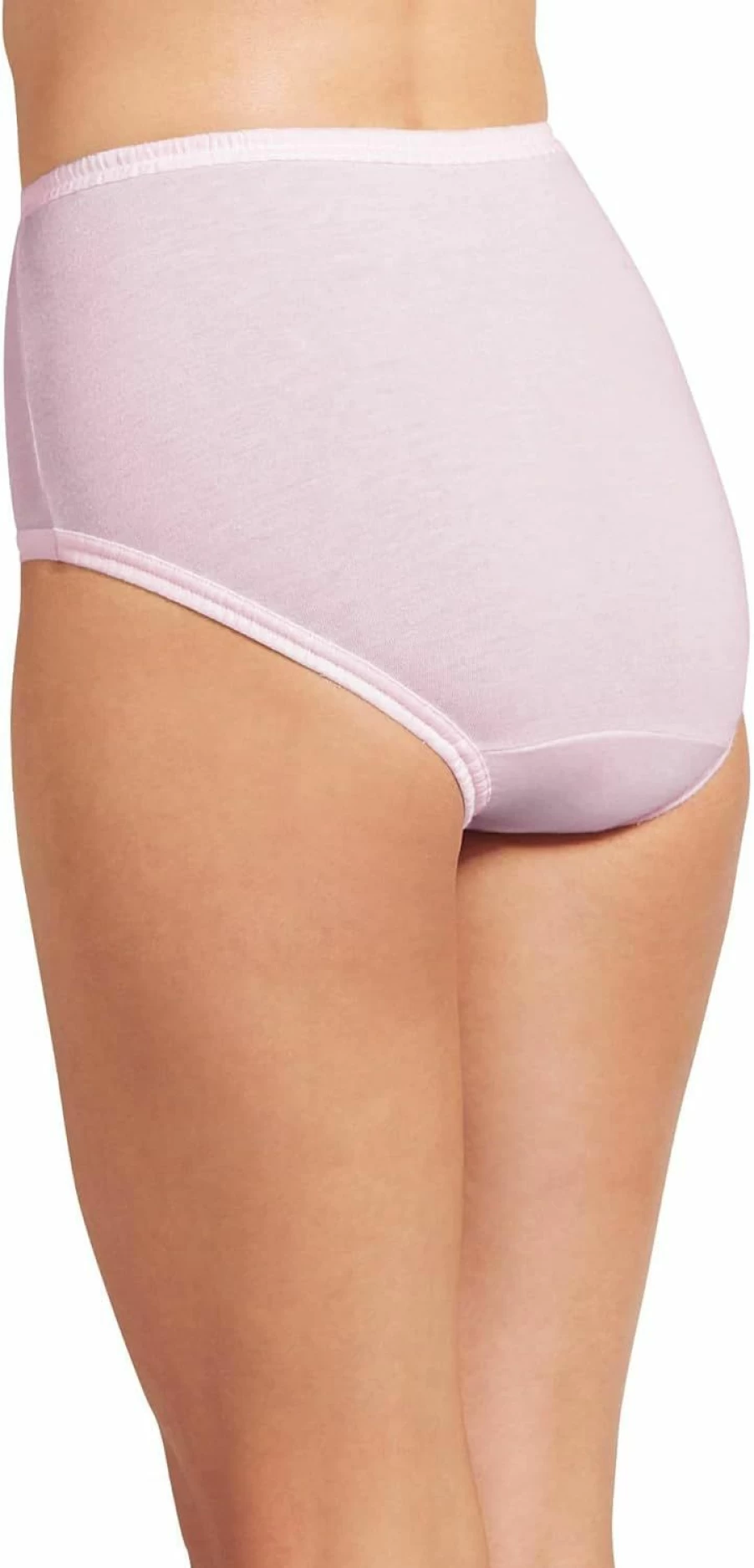 Jockey Women's Plus Size Elance Brief Underwear 6-Pack - Ivory, Light Pink, Comfort Fit, Size 8
