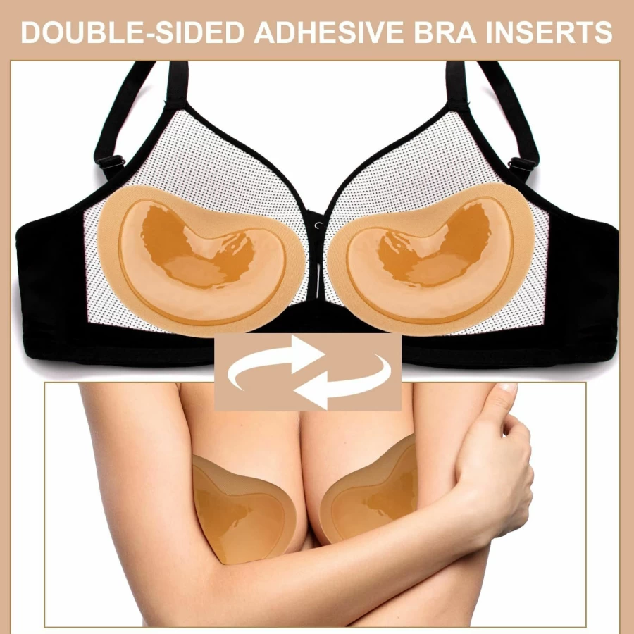 Nimiah Silicone Push Up Bra Inserts - Waterproof Double-Sided Adhesive Sticky Pads for Women with Small Chest | Enhanced Comfort & Lift