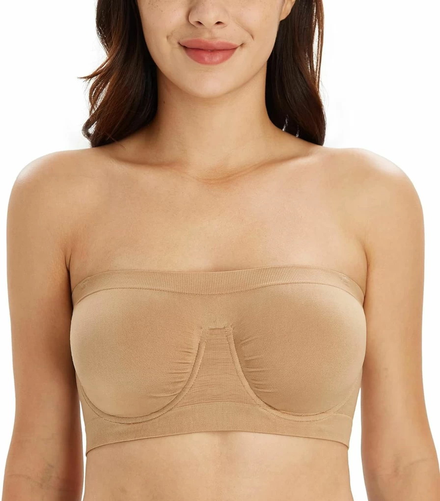 DotVol Women's Multiway Underwire Bralette - Non-Padded Bandeau Tube Top for Versatile Wear