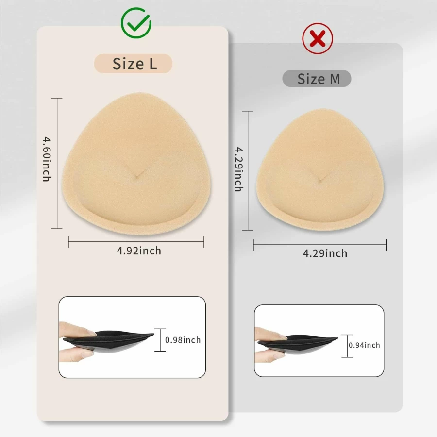 TopBine Self-Adhesive Silicone Bra Pads for Women – Removable Sticky Breast Enhancer & Lift Inserts