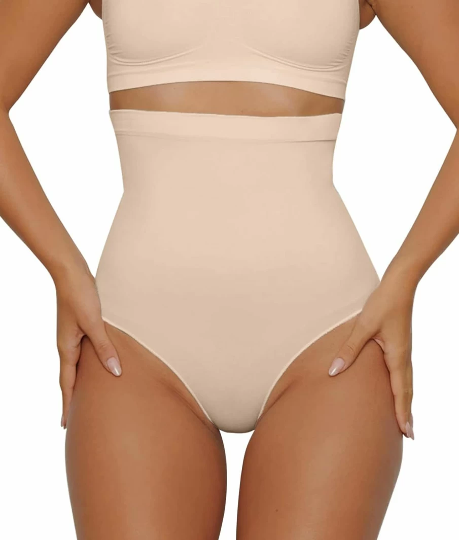 SHAPERX High-Waist Tummy Control Panties for Women - Seamless Butt Lifting Underwear to Shape & Sculpt Your Silhouette
