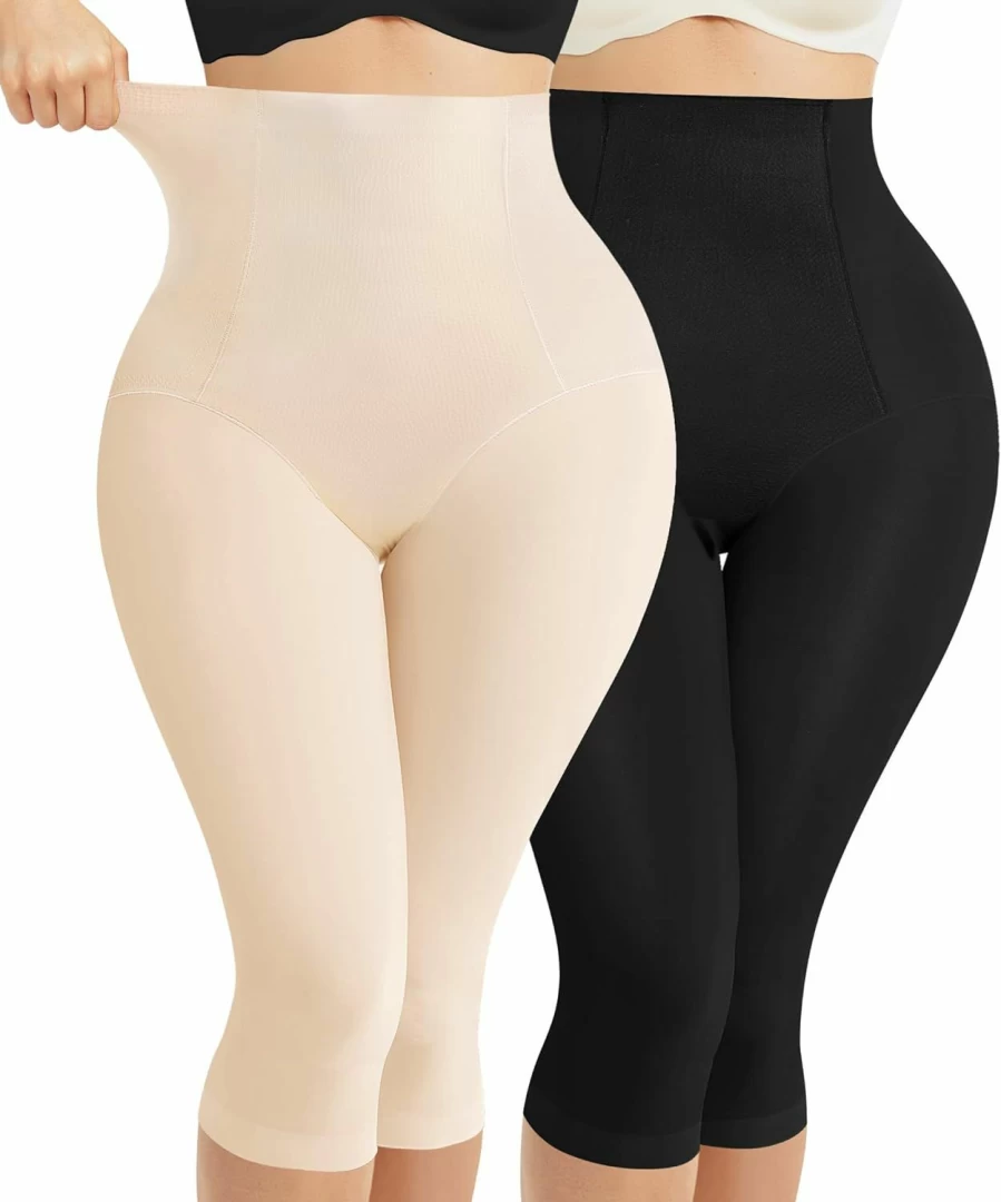 Nebility Women's Seamless Compression Leggings - Tummy Control Butt Lifting Shapewear for Thigh & Waist Training