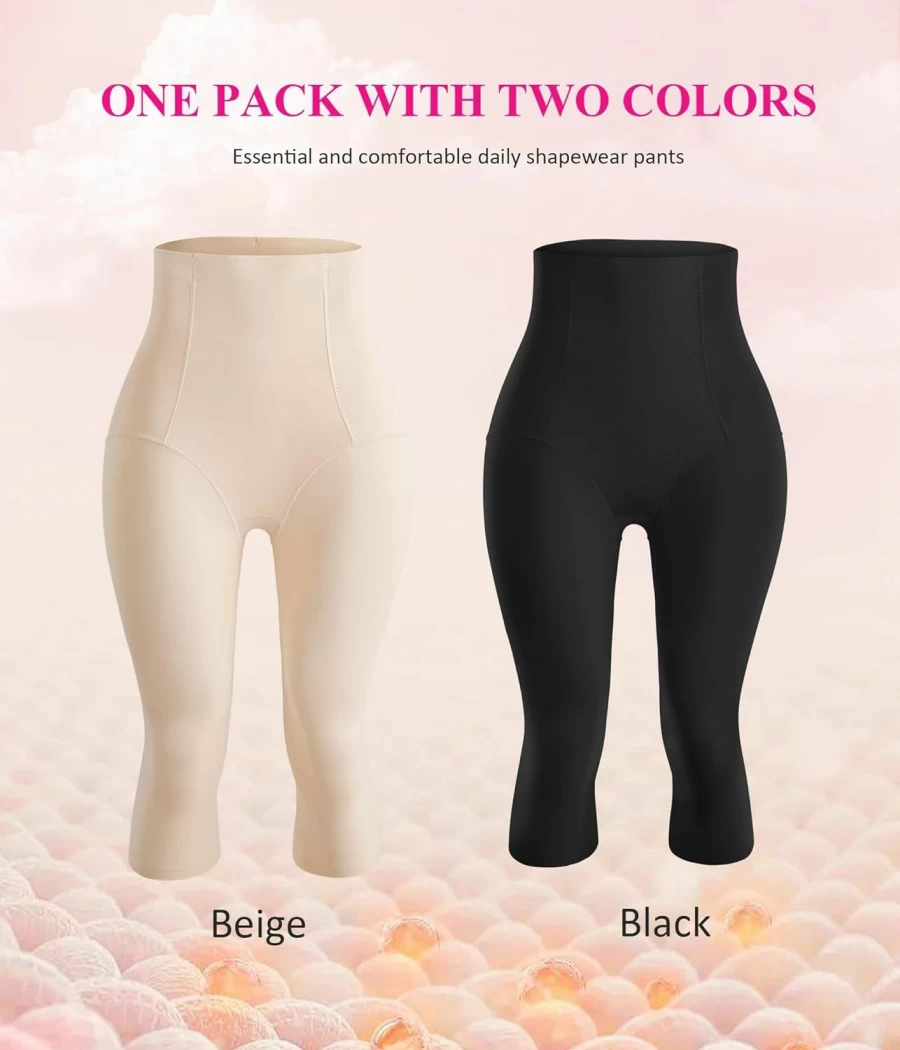 Nebility Women's Seamless Compression Leggings - Tummy Control Butt Lifting Shapewear for Thigh & Waist Training