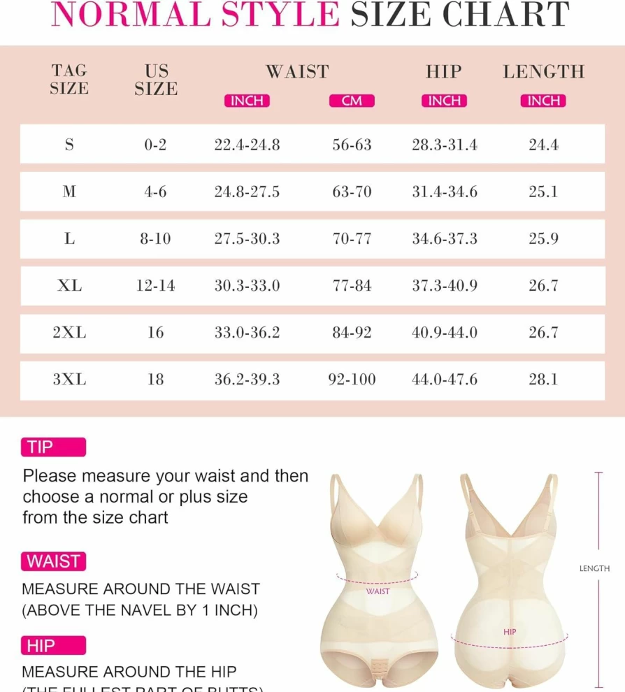 Nebility Plus Size Shapewear for Women - Tummy Control Bodysuit, Waist Trainer & Butt Lifter with V-Neck Design | Seamless Body Shaper Jumpsuit Top